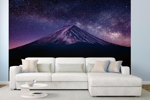 Vlies Fototapete - Fuji-Berg in der Nacht 375 x 250 cm